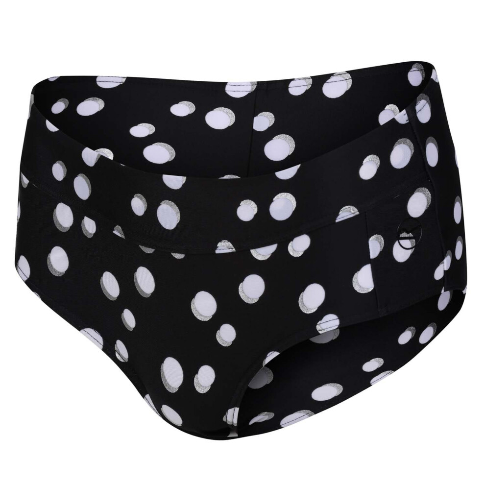 (8 UK, Black/White) Regatta Womens/Ladies Paloma Spotted Bikini Bottoms