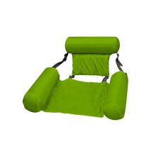 (Verde) Silla flotante para natación, asientos de piscina plegables, cama inflable, sillón para adultos