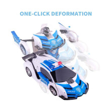 Robot transformador RC, coche de policía, juguete de control remoto, luces LED para niños, regalo para niños