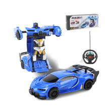 (Azul marino) Robots de transformación de coches RC 2 en 1 para niños, juguetes para exteriores con control remoto
