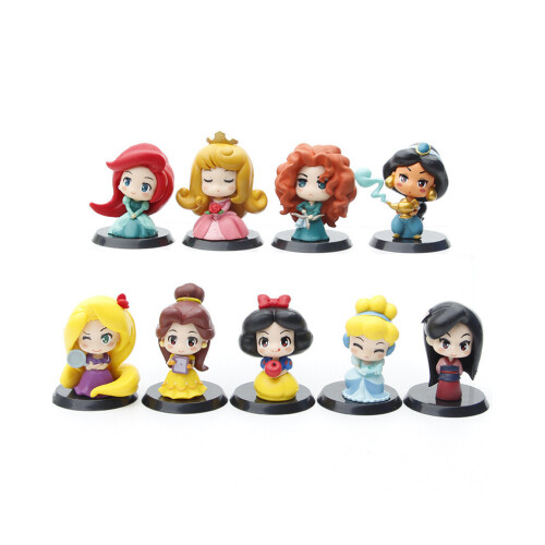 Yksityiskohtaiset Fairy PVC Tale Prinsessafiguurit Mulan Lumikki Ariel ...