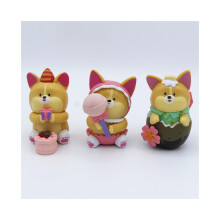 Leikkisä PVC Foodie Corgi Figuurit Blind Box herkullisilla hampurilaiskakkuteemoilla
