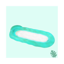 Sillón reclinable acuático para adultos y niños con red flotante y anillo de natación plegable