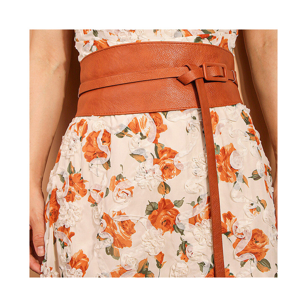 (Brown) Summer Soft Womens Waist Belt Outdoor Fashion Decoration Cummerbund Dress-image-OPC-PHFTQNQ-NEW