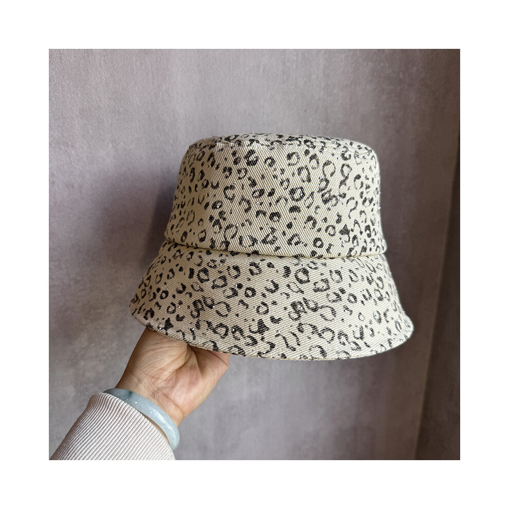 (Beige) Leopard Japanese Style Print Fisherman Hat Summer Cap Sunshade Breathable-image-OPC-PHFTQY7-NEW