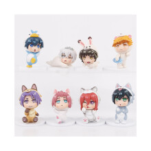 Suloinen sininen lukko Pvc Anime Figuuri Blind Box Gashapon keräilyhahmo