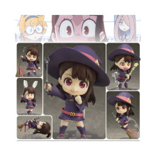 Witch Little Academia Akko Kagari Kawaii toimintafiguuri Pvc irrotettava kasvonukke