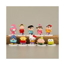 Crayon Shinchan mallifiguurilelut Söpö sarjakuva kodin pöytäautokoristelu