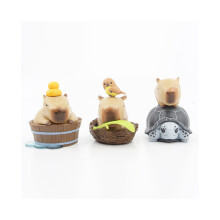 Olohuone Capybara Desktop Model koristeltu söpö lasten nukkekokoelma