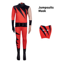 (130cm) Devil The Kane Cosplay Costume Childs Wwe Wrestler Jumpsuits Party Halloween