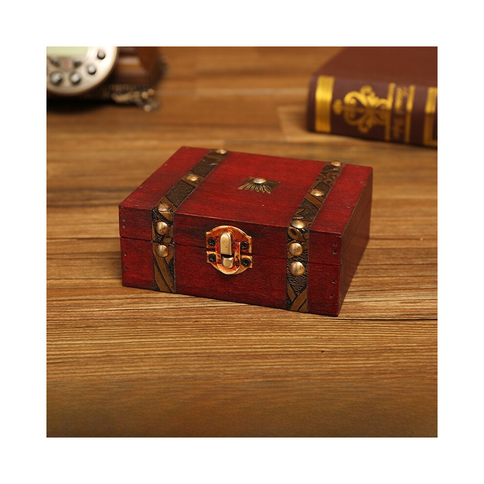 (StyleA, 13*12*5.4cm) Vintage Gray Wooden Storage Box With Lock For Jewelry Home Decoration Organizer-image-OPC-PHFTRZ9-NEW