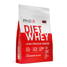 PhD Nutrition Diet Whey Lean Protein Powder | Strawberry Delight Whey Protein Powder | 1kg Bag [ PACKAGING MAY VARY ]