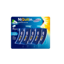 NiQuitin Minis Mint 2 mg Lozenges - Effective Smoking Craving Relief - Practical Pocket-Sized Container - 100 Mini Lozenges - Relieve Sudden Cravings