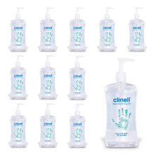 Clinell Hand Sanitiser Gel - Dermotologically Tested, Kills 99.99% of Germs, Quick and Kind to Skin, No Stickiness - 12 x 500 ml bottle