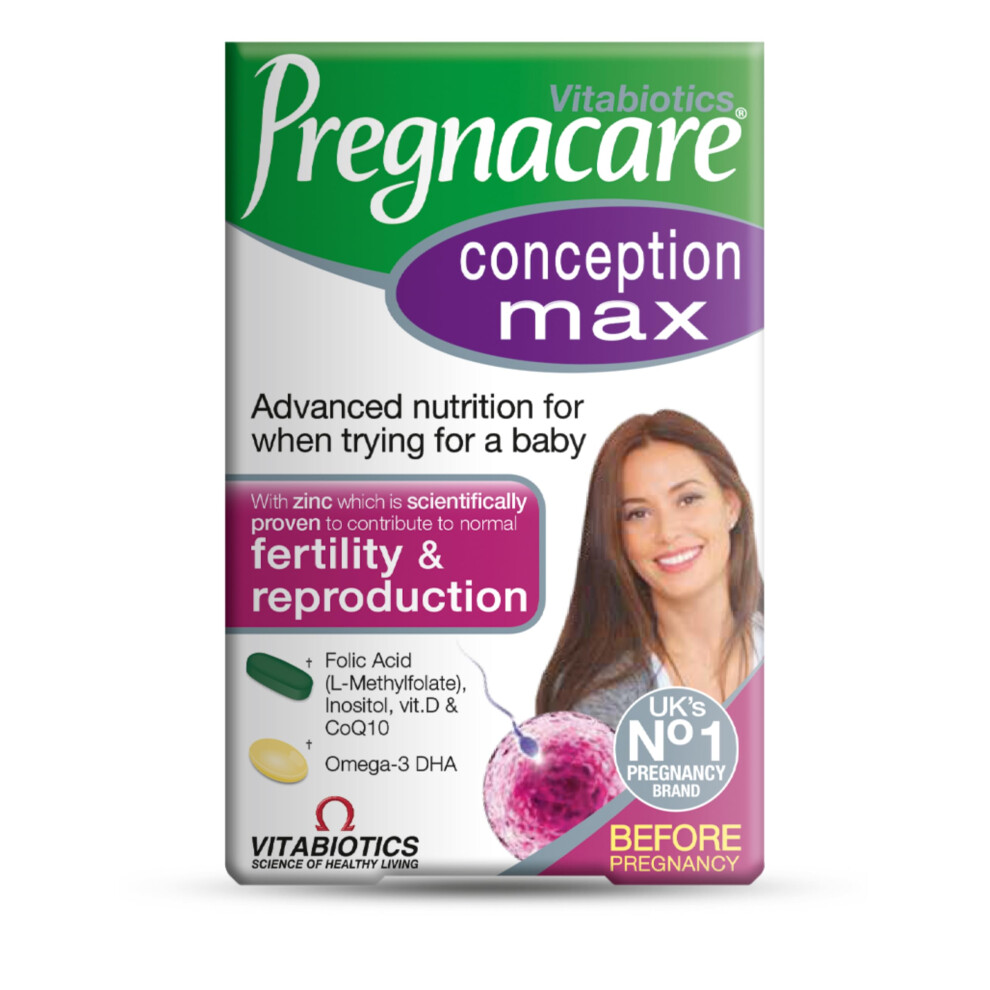 Pregnacare Conception Max - Pregnancy Vitamins - Uk's No.1 Pregnancy Brand. Greater Prenatal Care For Women, Supplement With Added Omega-3 Dha For No