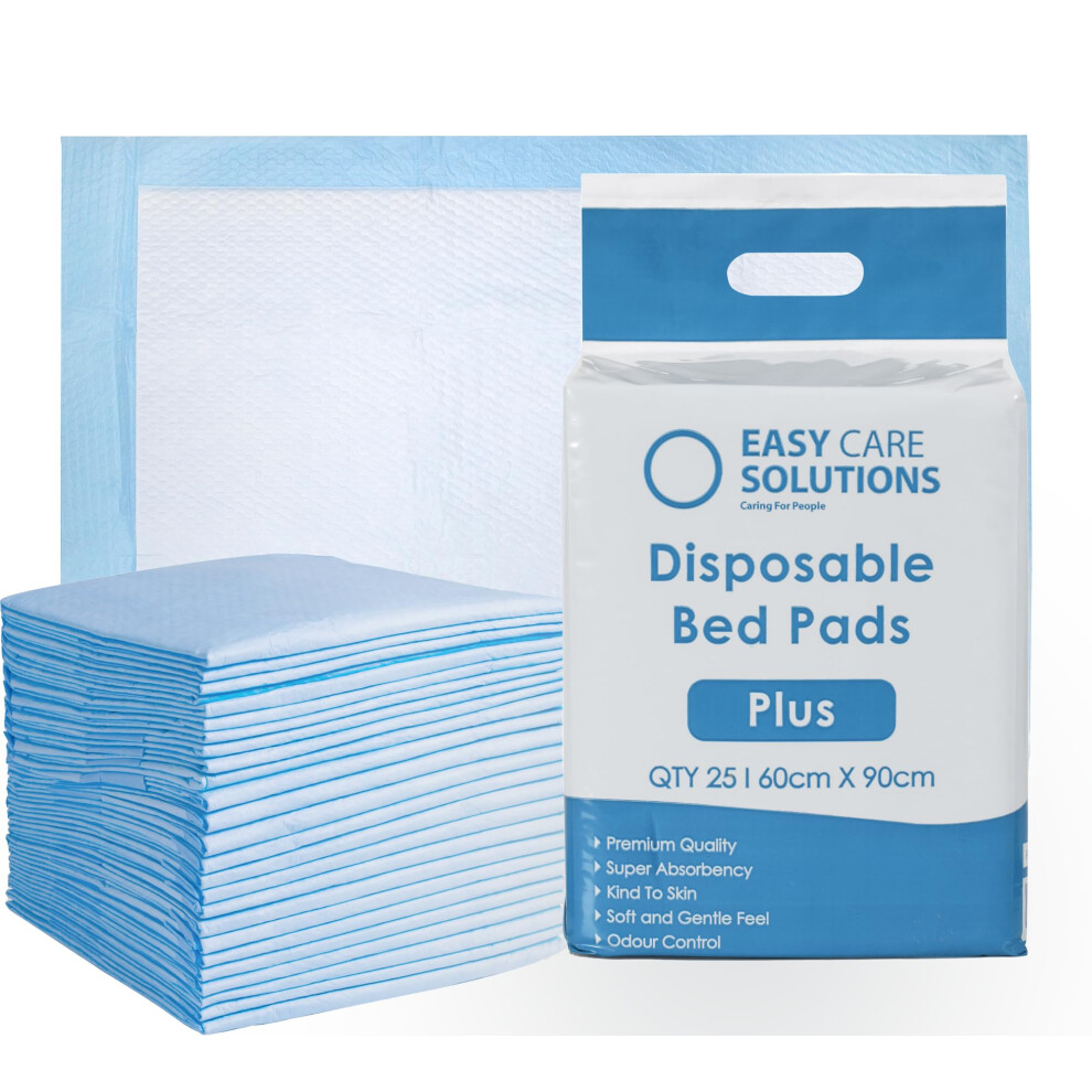 Easy Care Solutions 100 X 60 X 90 Cm Plus | Premium Disposable Incontinence Bed Pads | High Absorbency Underpads, Bed Mats, Mattress Protectors, Inco