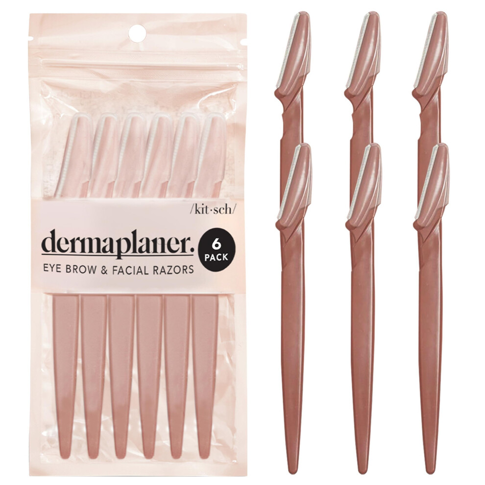 Kitsch Dermaplaning Tool - Face Razors for Women and Men, Eyebrow Trimmer and Face Shaver, Facial Hair Removal for Women and Men, Dermaplane Razor -