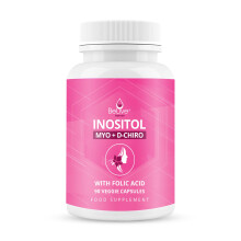 Myo-Inositol & D-Chiro Capsules with Folic Acid for PCOS | Prenatal Fertility Supplements for Women | Vitamin B8 | Improves Hormonal Balance & Suppor