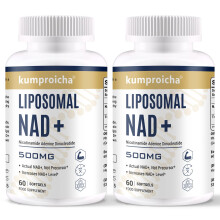 Liposomal NAD+ 500mg with TMG 250mg Softgels, Actual NAD+ Supplement for Cellular Repair & Energy Metabolism(120 Count)