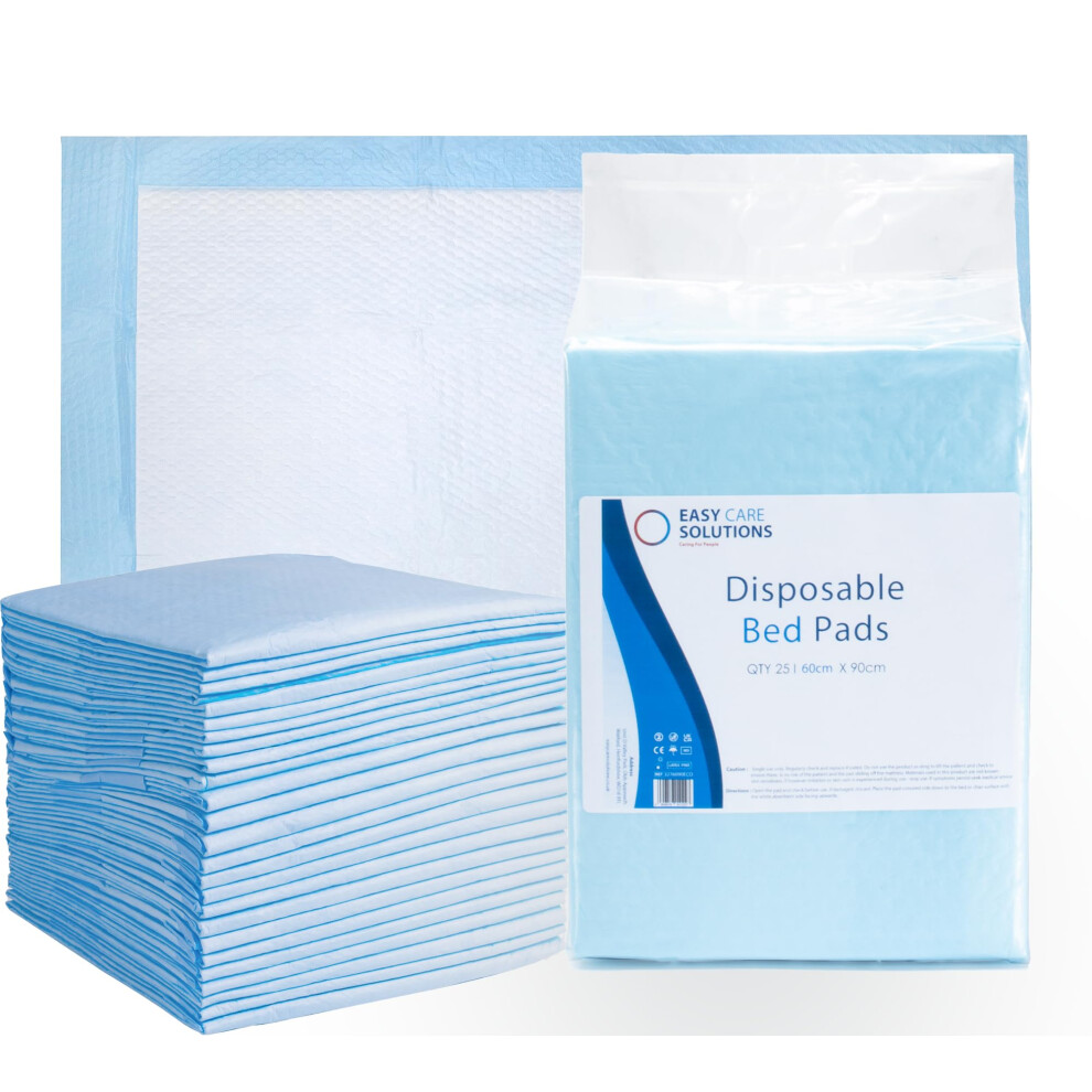 Easy Care Solutions 100 X 60 X 90 Cm | Disposable Incontinence Bed Pads | High Absorbency Underpads, Bed Mats, Mattress Protectors, Incontinence Pads