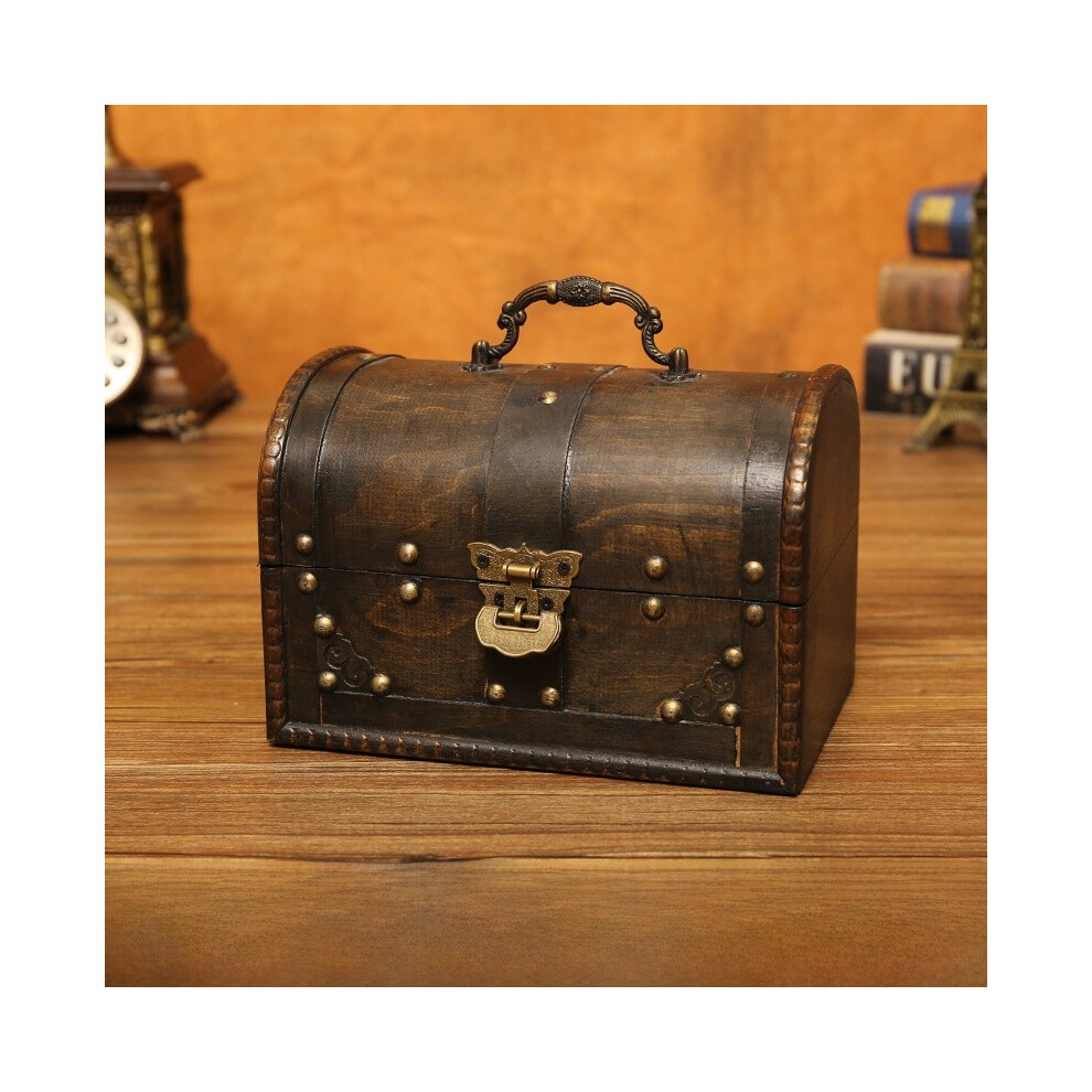 (Vintage Lock) Wooden Classic Storage Chest Boxes For Home Office And Gifts Decoration Use-image-OPC-PHFTTZF-NEW