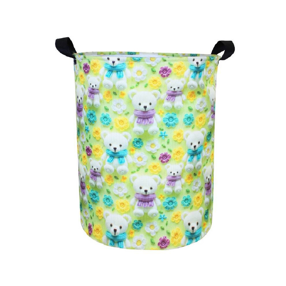 (Bear) Elephant Butterfly Rabbit Bear Flower 3d Print Cylinder Basket Clothes Storage-image-OPC-PHFTVTF-NEW