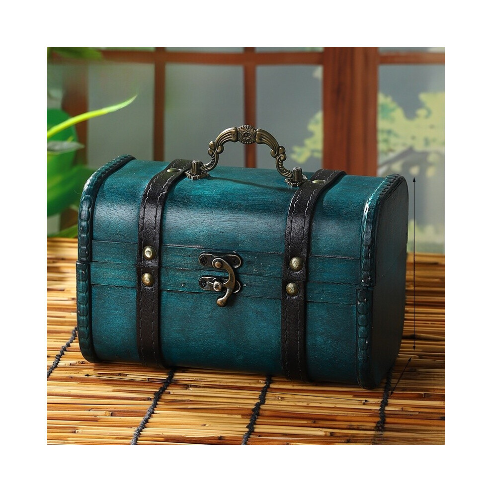 (Emerald Green) Wood Storage Handmade Box With Cover For Trinkets Decoration Tabletop Display-image-OPC-PHFTVXD-NEW