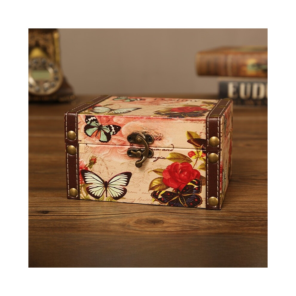 (Butterfly Rose) Desktop Versatile Leather Organizer Box For Cosmetics Stationery Accessories And-image-OPC-PHFTW76-NEW