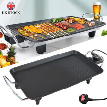(Default) [UK Seller] Electric Teppanyaki Table Top Grill Griddle BBQ Hot Plate Barbecue 40cmx23cm