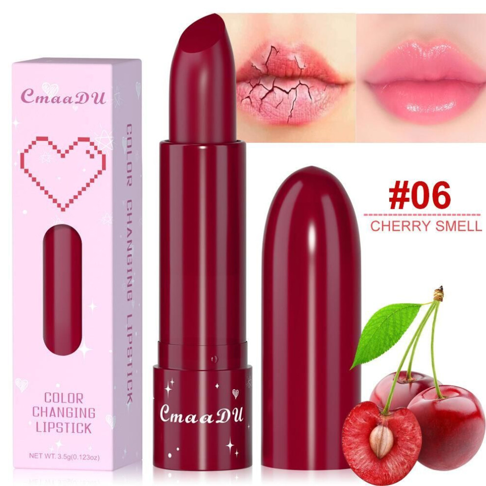 (06) 6-color Fruit Flavored Color Changing And Moisturizing Lipstick, Amazon's New Product, Lip Waterproof And Cracked