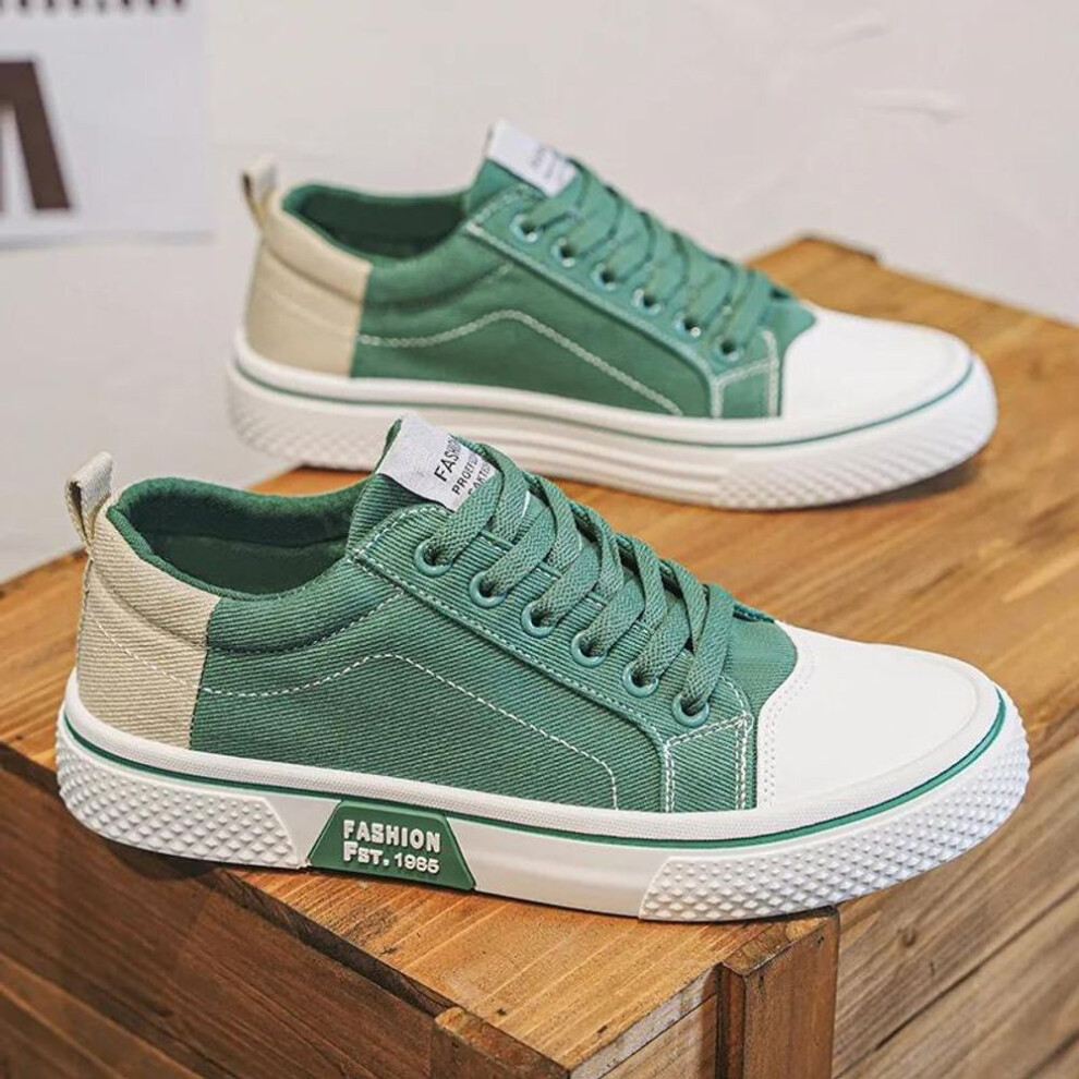(green, 39) Men Canvas Shoes Man Sneaker Unisex Casual Shoes Vulcanize Shoes Men Sneakers Loafers High Quality Tenis Zapatillas De Hombre