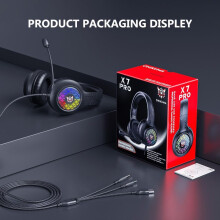 Onikuma X7 Pro Wired Headphone High Fidelity Noise Reduction Rgb Breathing Light 3.5mm Usb Stereo Gaming Headset With Microphone For Computer