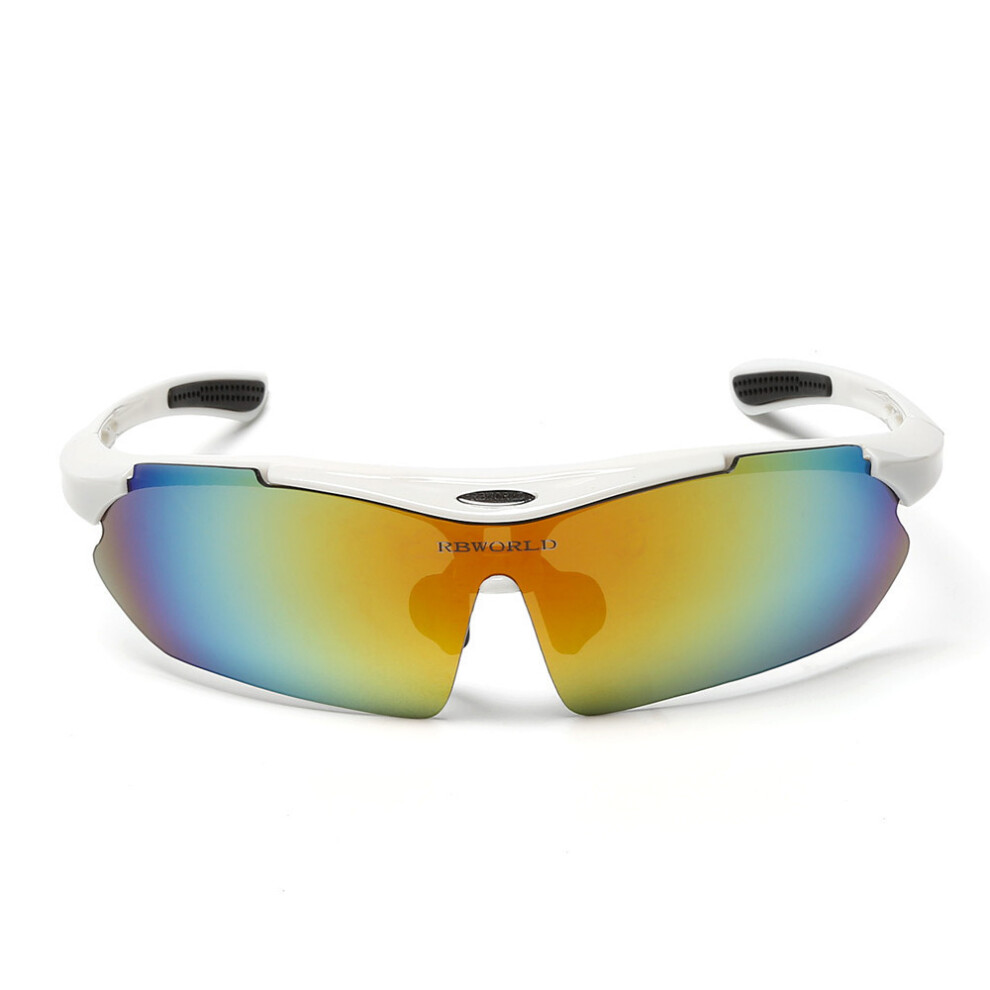 (WHITE)Nitrogen Polarized Sunglasses Mens Sport Running Fishing Golfing Driving Glasses