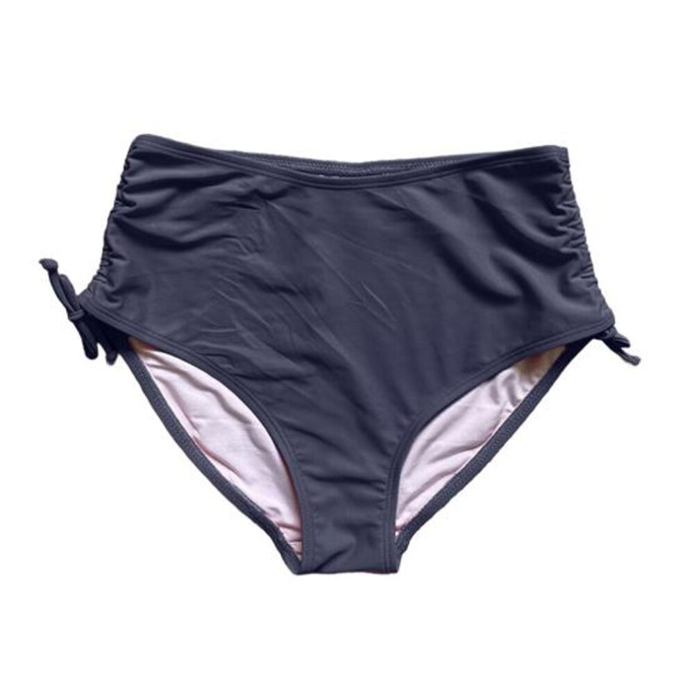 (M, blue) Women Swim Shorts V Cut Drawstring Bikini Swimsuit Bottom Adjustable Ruched Side Boyshorts Bathing Suit Board Shorts