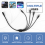 1 tot 4 DC-voeding 4-poorts splitteradapteradapterkabel CCTV-camera 8