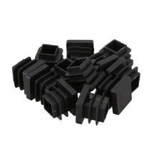 12 peças de tampas quadradas de plástico de 15 mm para tubos e inserções de tubos