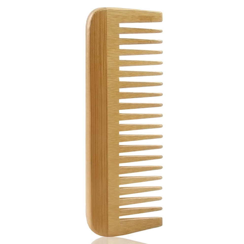 Jojomino Thick Solid Wood Comb Wide Tooth Portable Styling Massage Anti-Static Hair Handleless Hairdressing