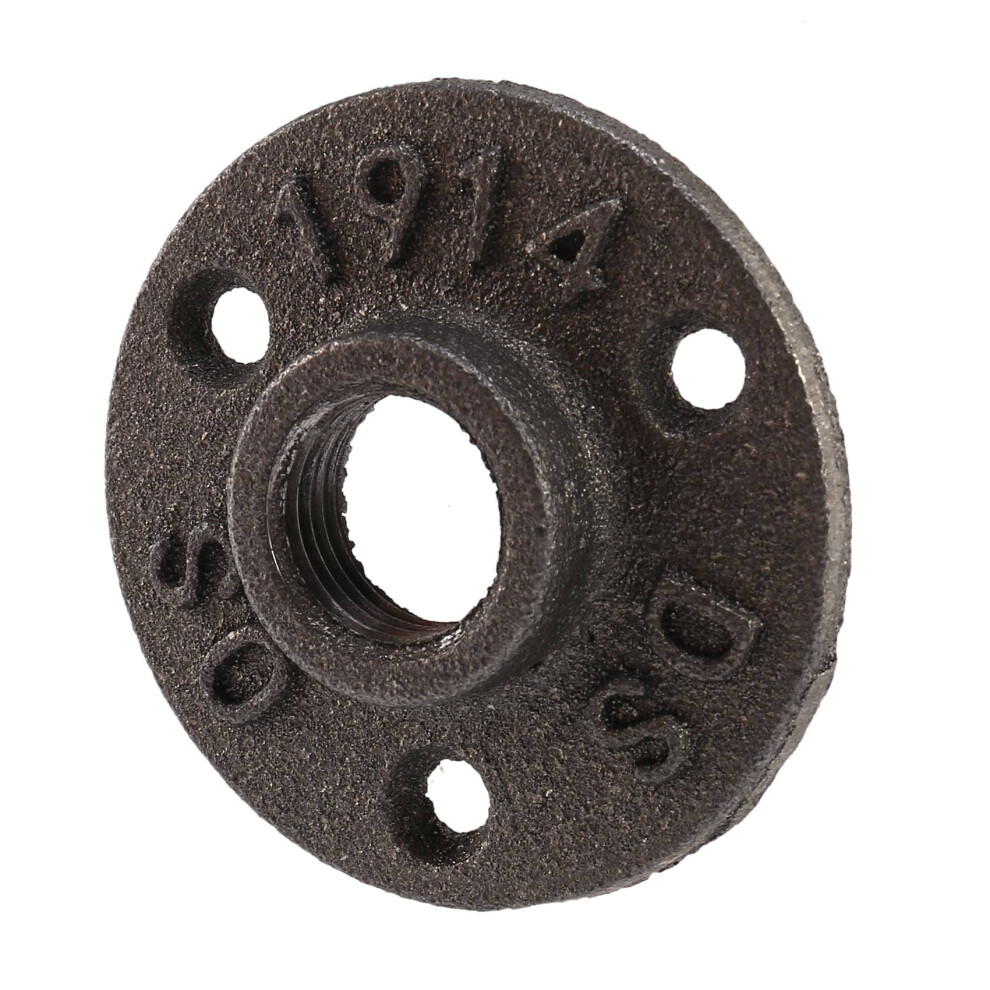 1/2 Inch Black Cast Iron Pipe Fittings Floor Flange Threaded 4853114354103
