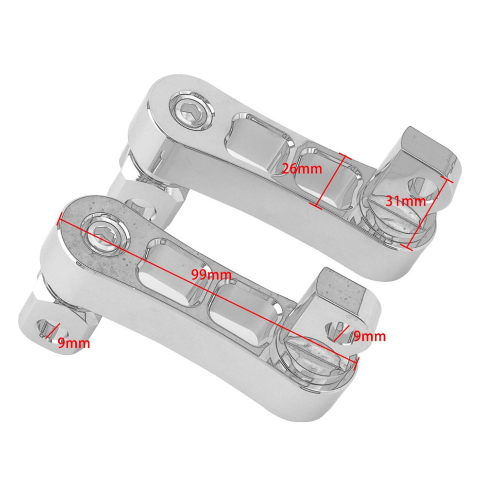 Motorcycle Adjustable Passenger Footpegs Highway Pegs Male Mount Foot Peg Clamp Support Extensions Bracket For B 4853114357890
