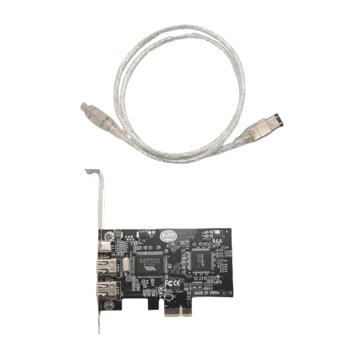 Κάρτα ελεγκτή PCI Express x1 PCI-E FireWire 1394a IEEE1394 3 θυρών για επιτραπέζιο υπολογιστή 1