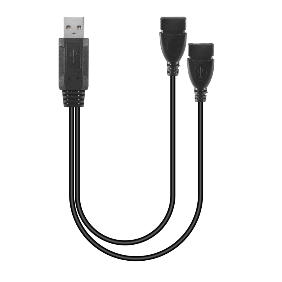 Usb 2.0 A Male To 2 Dual Female Jack Y Splitter Hub Power Cord Adapter Cable 4853114361521