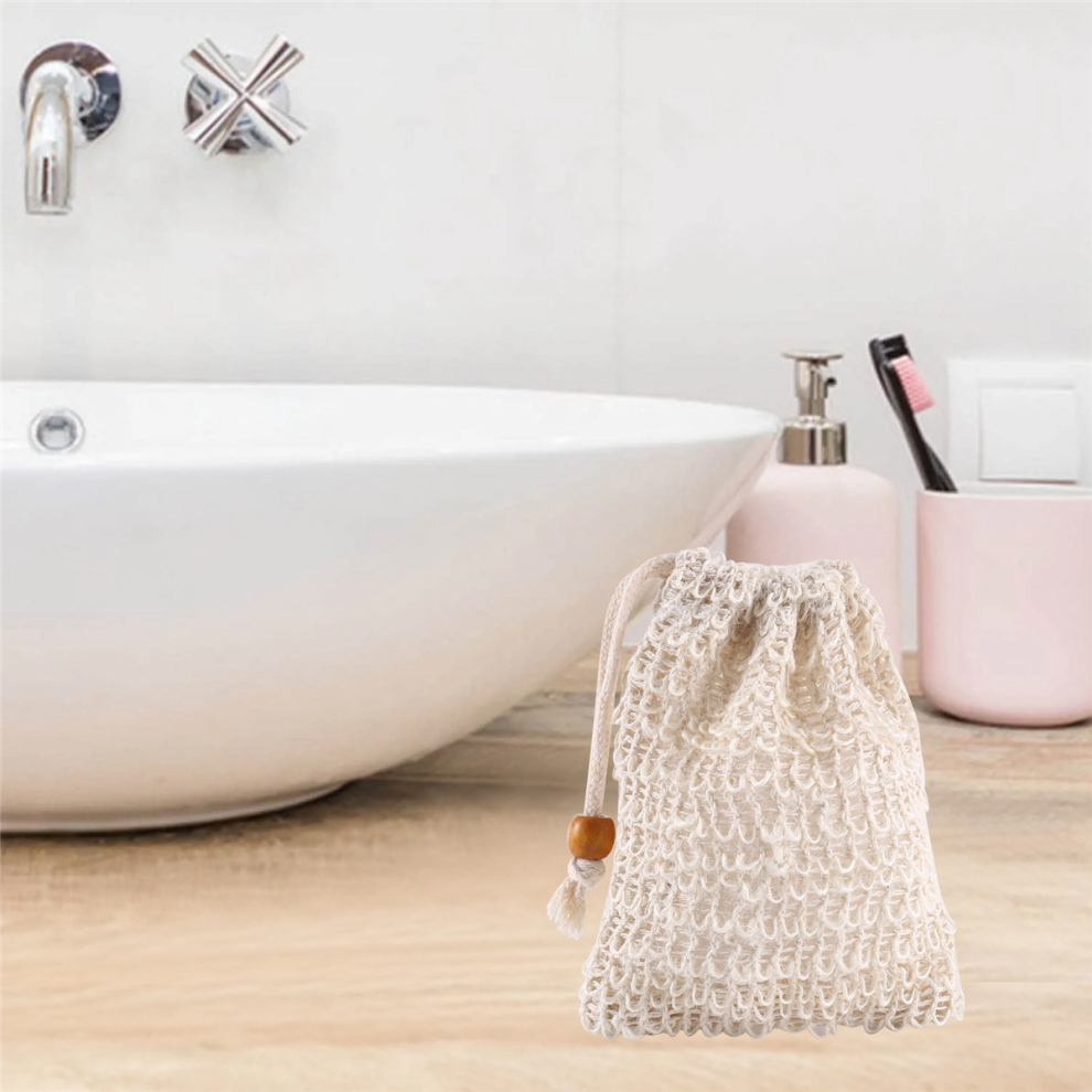 40 Pack Soap Exfoliating Bags,Soap Saver Made Sisal Mesh Bag Bar with Drawstring for Bath & Shower Use-image-OPC-PHFV9NJ-NEW