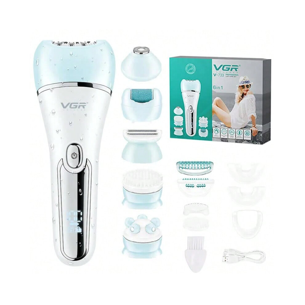 Photos - Shaver  Original VGR Electric Women Epilator Female  Leg Body Hair Removal Lip Chin Depilatory Lady Bikini Tr(V-733 blue box)