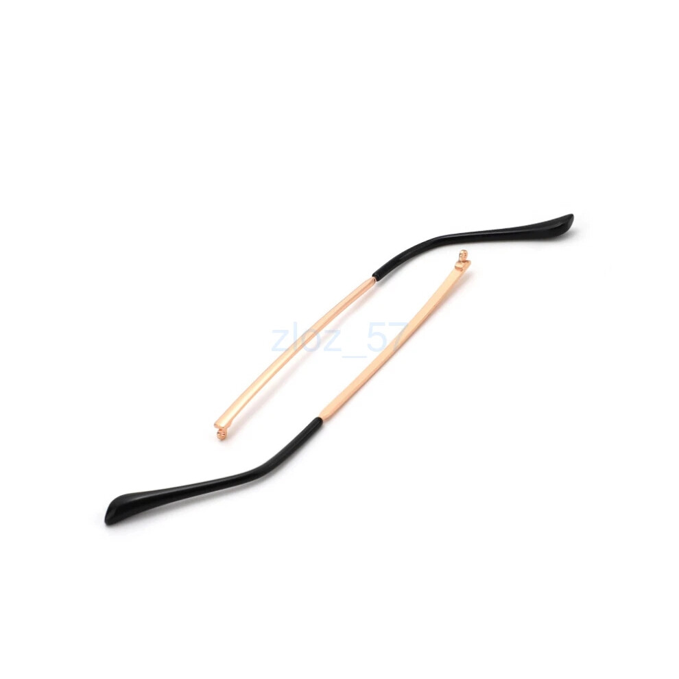 (Rosegold) 1pair Eyeglass temple accessories flat teeth 1 mm metal temples, universal