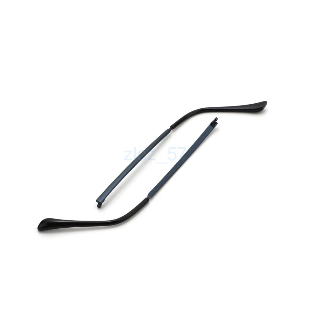 (Blue) 1pair Eyeglass temple accessories flat teeth 1 mm metal temples, universal
