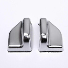 (As show, One size) 2pcs Abs Chrome Interior Accessories Safety Belt Cover Trim For Mercedes Benz B200 Cla Gla Class W117 200 Car Styling