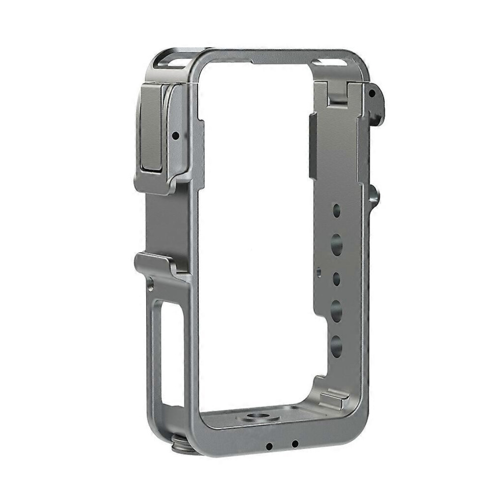 (As show, One size) Metal Cage For Dji Action 2 Camera Body Protection Frame With Hot Shoe Interface For Dji Osmo Action 2 Sport Camera Accessories