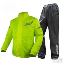 (As show, One size) Motorcycle Raincoat Anti-rainstorm Motorcycle Bicycle Riding Fluorescent Yellow Reflective Hooded Raincoat