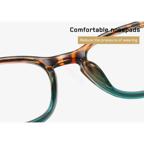(Orange Leopard, +250) PC Big Frame Presbyopia Glasses Spring Hinge Reading Glass 2