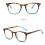 (Orange Leopard, +250) PC Big Frame Presbyopia Glasses Spring Hinge Reading Glass 2